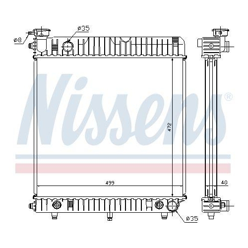 NISSENS Kühler, Motorkühlung 62632