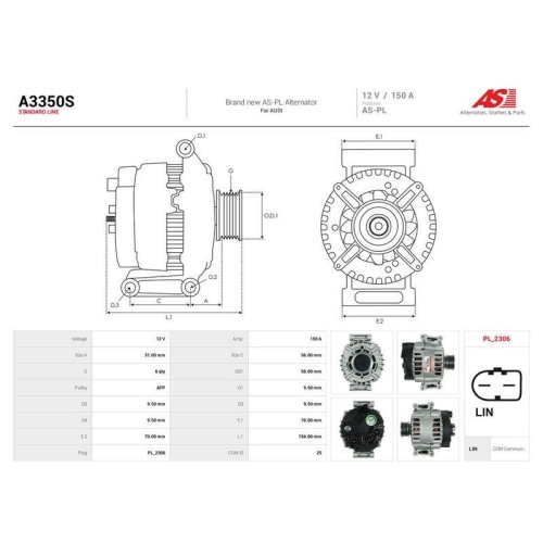 AS-PL Generator AS A3350S