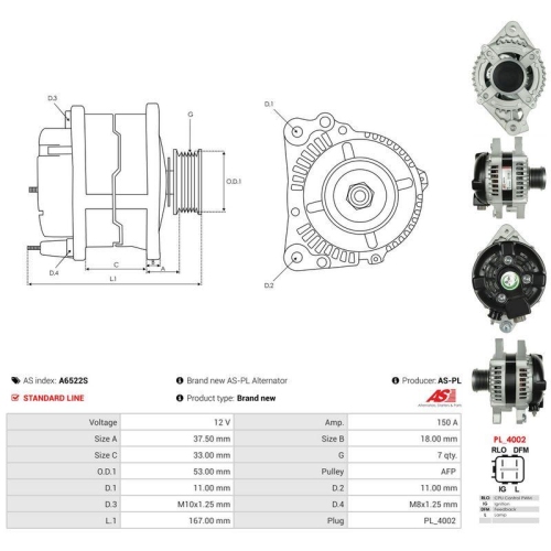 AS-PL Generator AS A6522S