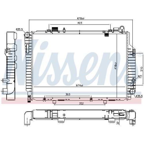 NISSENS Kühler, Motorkühlung 62765