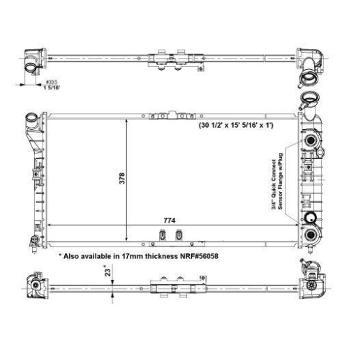 NRF K&uuml;hler, Motork&uuml;hlung EASY FIT 56004
