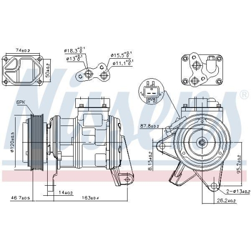 NISSENS Kompressor, Klimaanlage ** FIRST FIT ** 89087