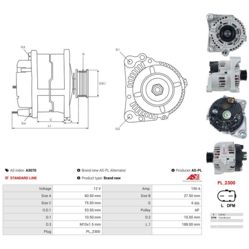 AS-PL Generator AS A3070