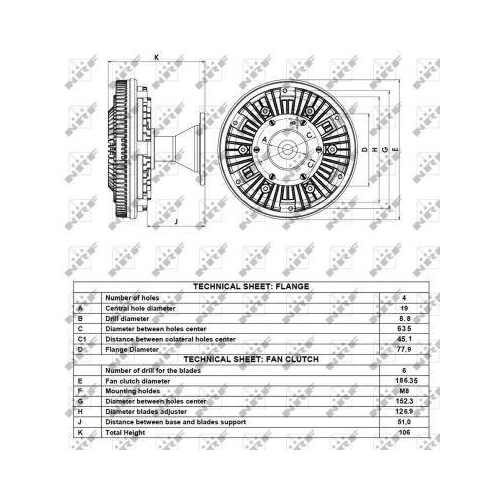 NRF Kupplung, K&uuml;hlerl&uuml;fter 49094
