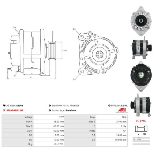 AS-PL Generator AS A3008