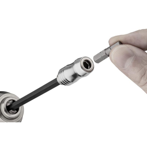 VIGOR Bithalter mit Magnetring lang 1/4Zoll 6kt massiv/hohl 150mm V7601-150