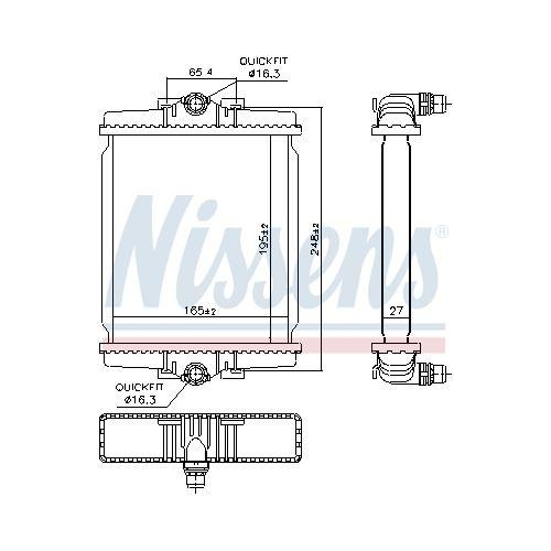 NISSENS Kühler, Motorkühlung 606863