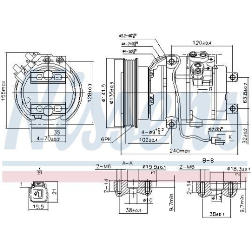 NISSENS Kompressor, Klimaanlage ** FIRST FIT ** 890017