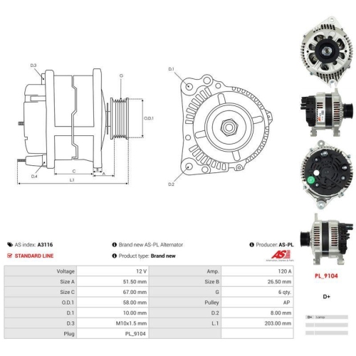 AS-PL Generator AS A3116