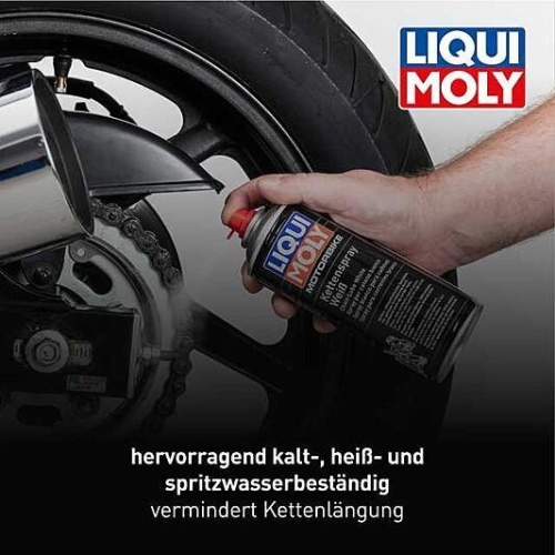 3XKettenspray LIQUI MOLY 1591 Motorbike Kettenspray wei&szlig; Spezialfett Dose 400 ml