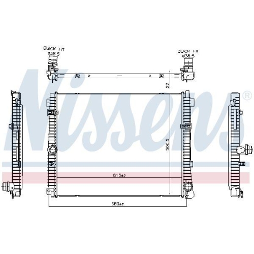 NISSENS Kühler, Motorkühlung ** FIRST FIT ** 606785