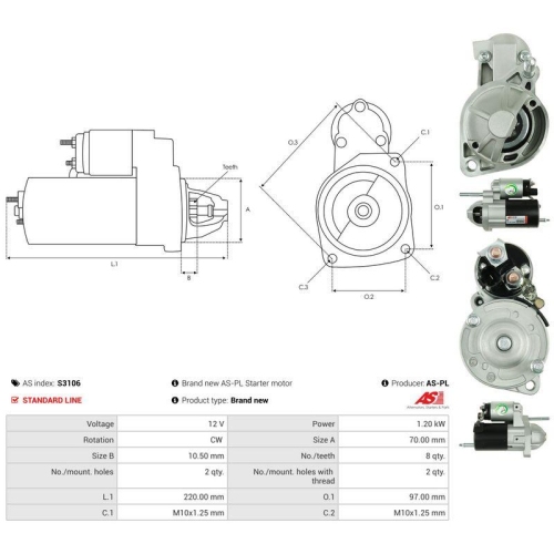 AS-PL Starter AS S3106