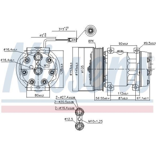 NISSENS Kompressor, Klimaanlage ** FIRST FIT ** 89458