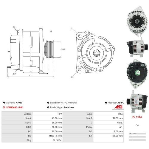 AS-PL Generator AS A3039