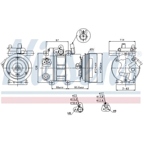 NISSENS Kompressor, Klimaanlage ** FIRST FIT ** 89296