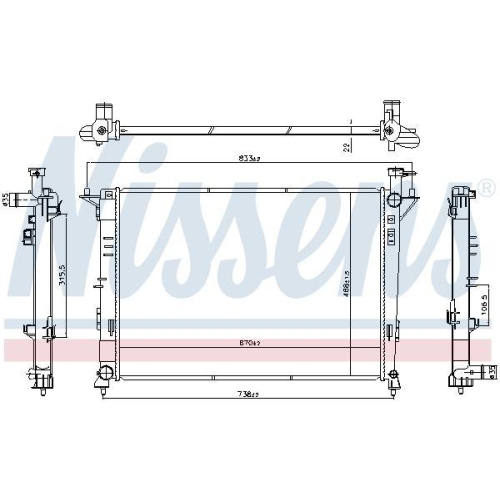NISSENS K&uuml;hler, Motork&uuml;hlung 606824