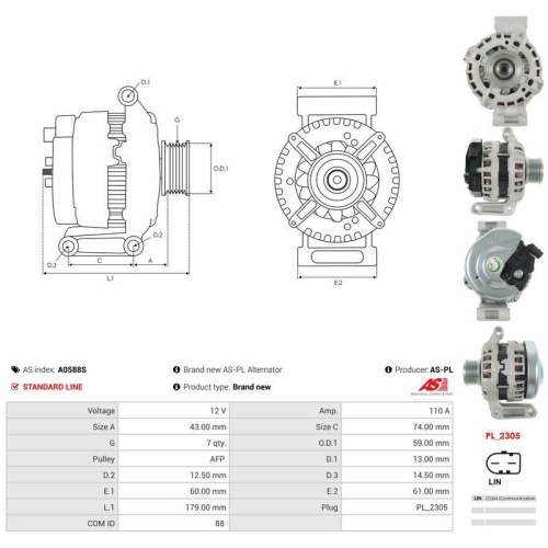 AS-PL Generator AS A0588S