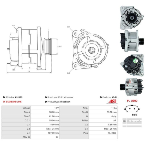 AS-PL Generator AS A3119S
