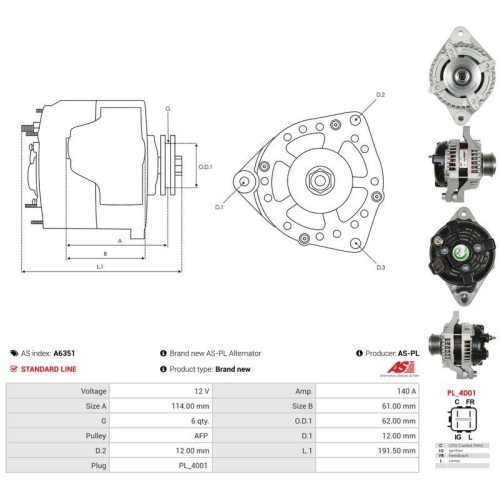 AS-PL Generator AS A6351