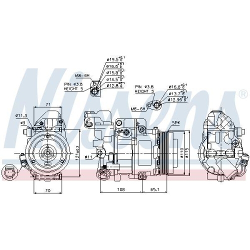 NISSENS Kompressor, Klimaanlage ** FIRST FIT ** 89051