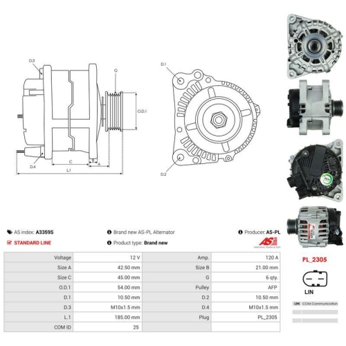 AS-PL Generator AS A3359S