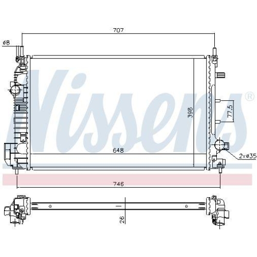 NISSENS K&uuml;hler, Motork&uuml;hlung 640302