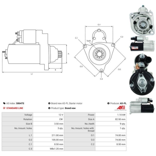 AS-PL Starter AS S0647S