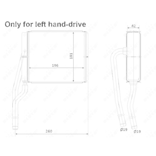 NRF W&auml;rmetauscher, Innenraumheizung 53206