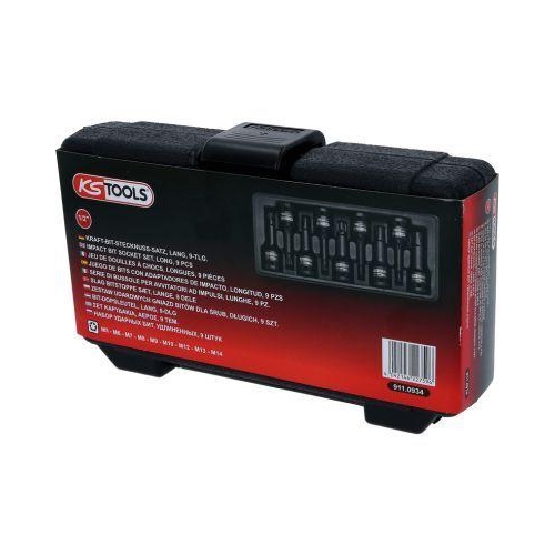 1/2 Zoll Kraft-Bit-Stecknuss-Satz f&uuml;r RIBE-Schrauben, 9-tlg KS TOOLS 911.0934