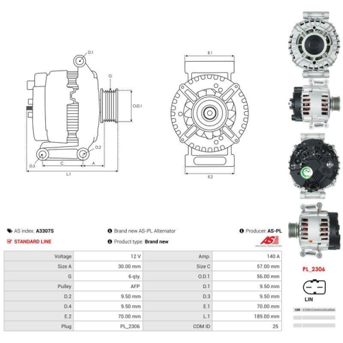 AS-PL Generator AS A3307S