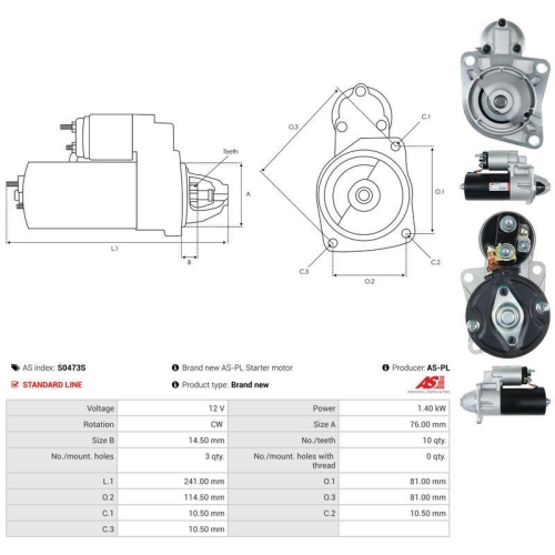 AS-PL Starter AS S0473S