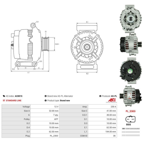 AS-PL Generator AS A3381S