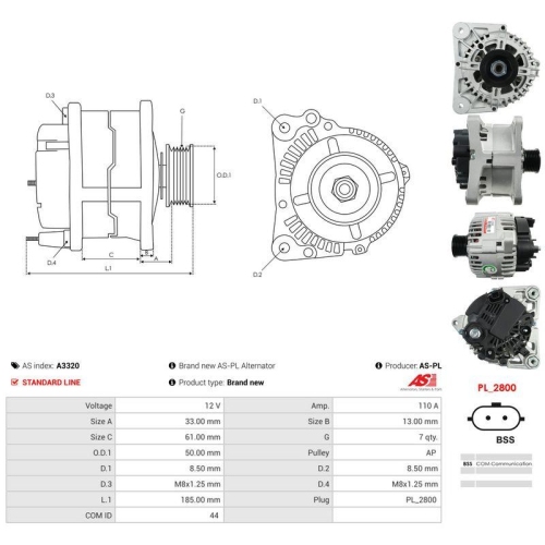 AS-PL Generator AS A3320