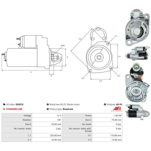 AS-PL Starter AS S5351S