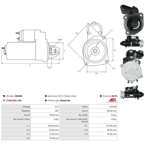 AS-PL Starter AS S9294S