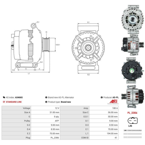 AS-PL Generator AS A3466S