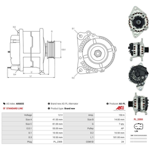 AS-PL Generator AS A0665S