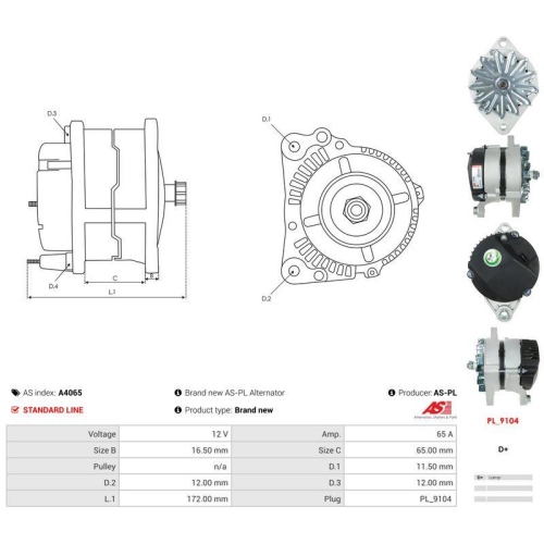 AS-PL Generator AS A4065