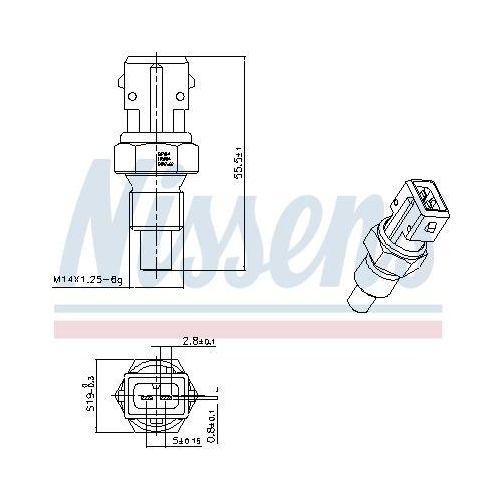 NISSENS Sensor, K&uuml;hlmitteltemperatur 207014