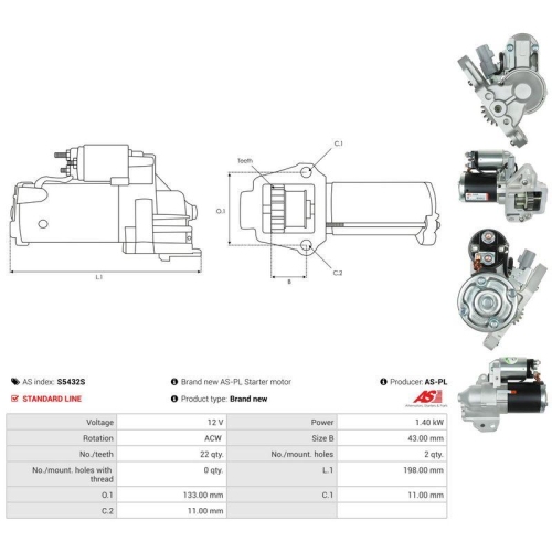 AS-PL Starter AS S5432S