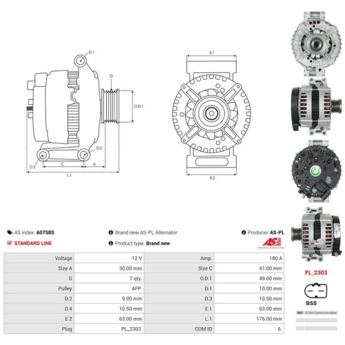 AS-PL Generator AS A0758S