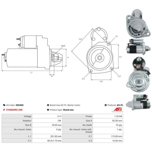AS-PL Starter AS S5545S