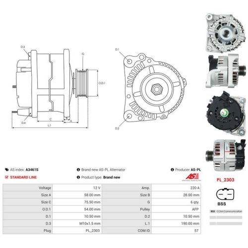 AS-PL Generator AS A3461S