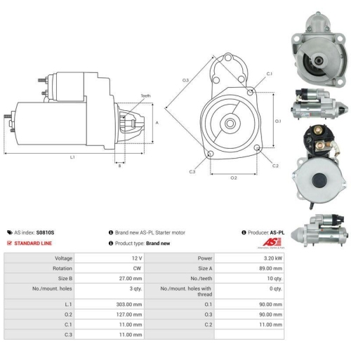 AS-PL Starter AS S0810S