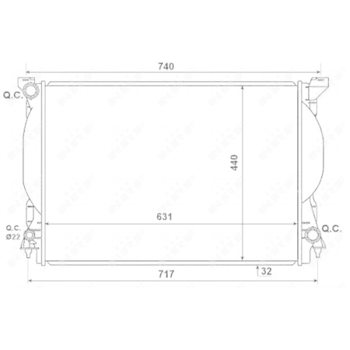 NRF Kühler, Motorkühlung 53957