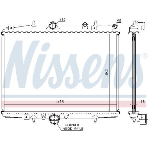 NISSENS K&uuml;hler, Motork&uuml;hlung ** FIRST FIT ** 61291A