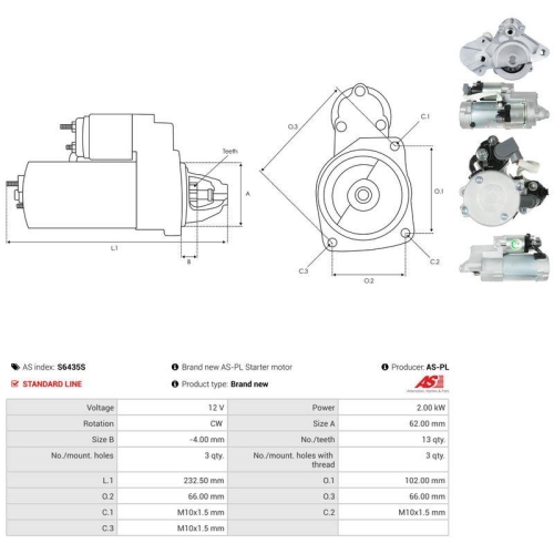 AS-PL Starter AS S6435S