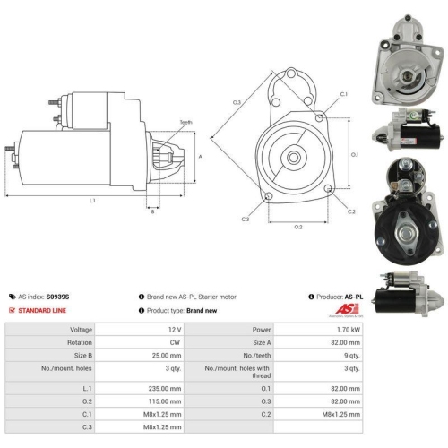 AS-PL Starter AS S0939S