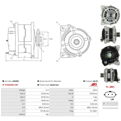 AS-PL Generator AS A5539S