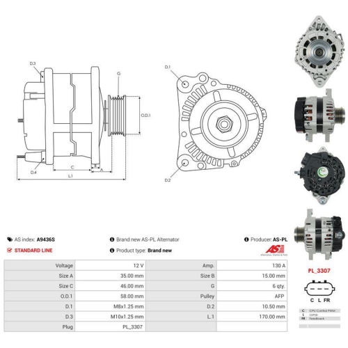 AS-PL Generator AS A9436S
